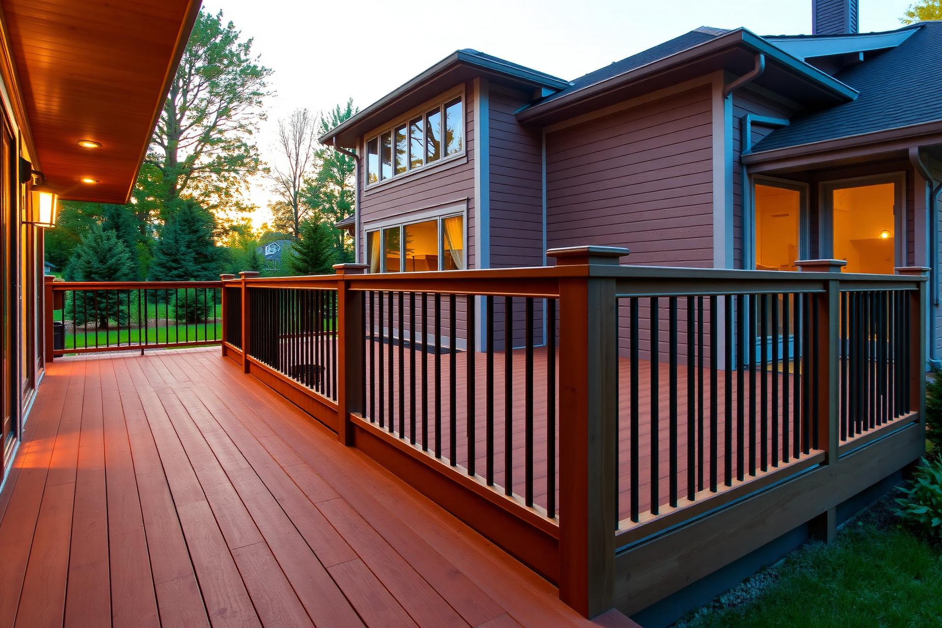 Custom-built backyard deck in Orlando